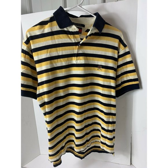 Tommy Hilfiger Men’s Blue Yellow White Stripe - Picture 1 of 4